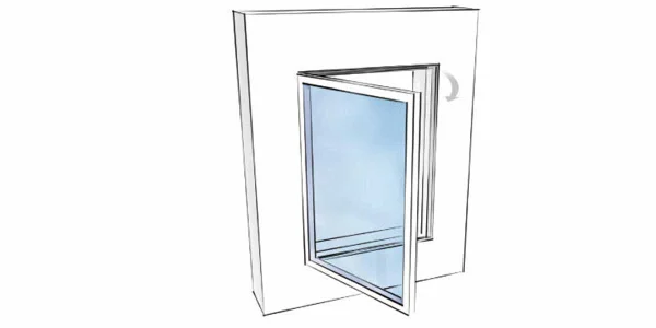 Fenêtre battante, ouverture à la française