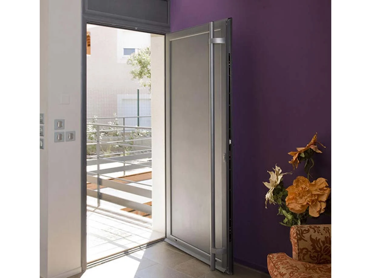 Porte d’entrée Aluminium - Noire Pleine