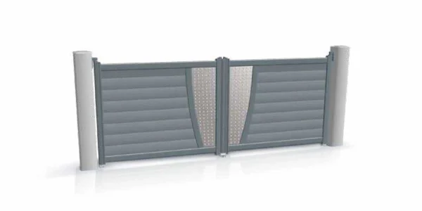 Portail battant contemporain