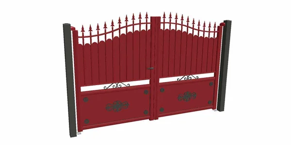 Portail battant style fer forgé