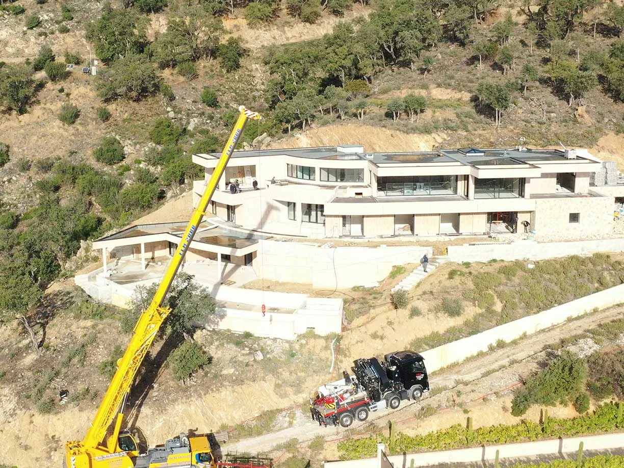 installation de baie panoramique villa beauvallon golfe Saint-Tropez